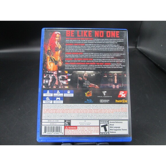 WWE 2K18 (Sony PlayStation 4,‎ 2017) Complete CIB - Picture 4 of 10